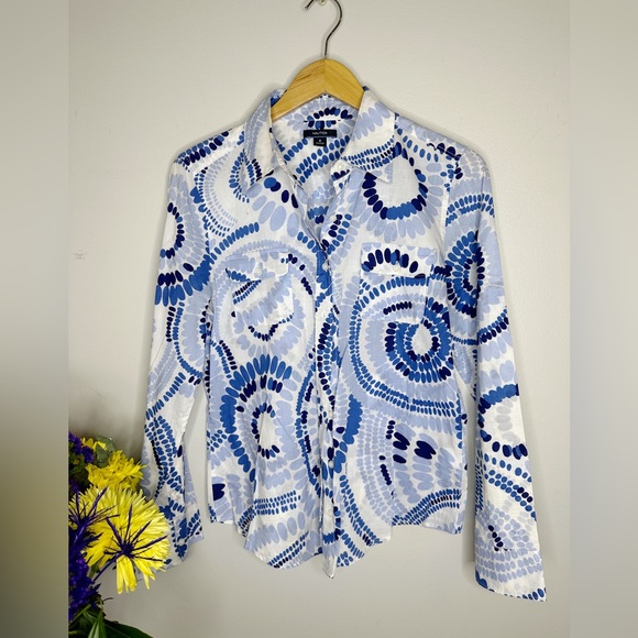 Nautica Tops - Nautica Blue Paisley Button Down Blouse